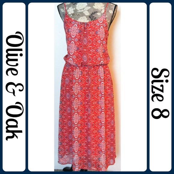 Olive & Oak Dresses & Skirts - New Olive & Oak Print Dress Sz 8